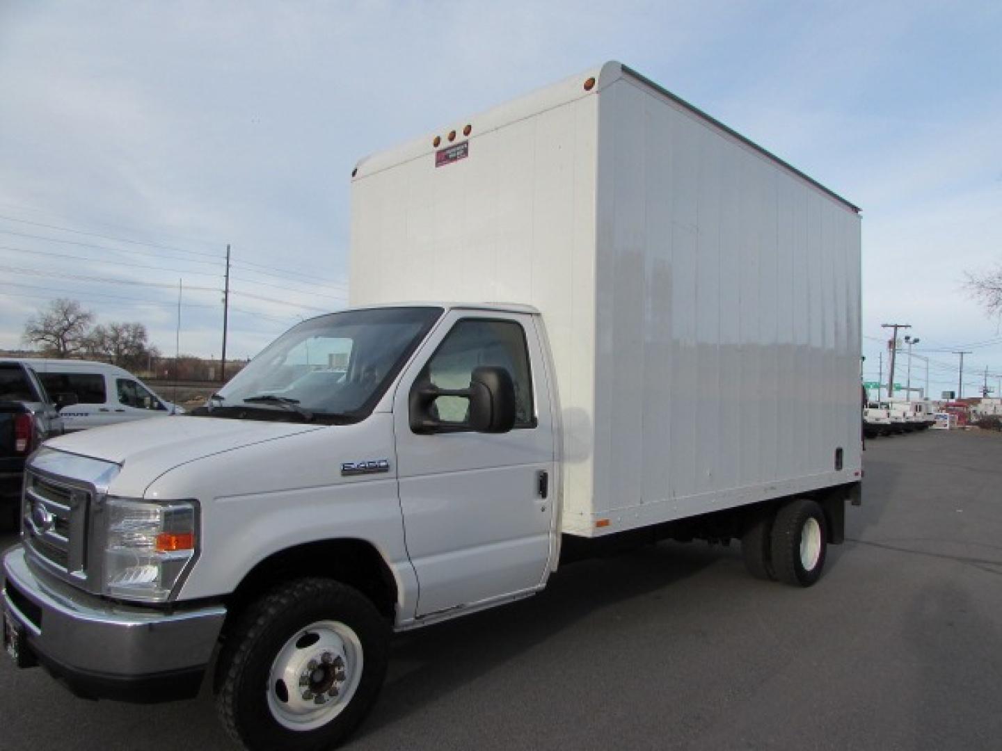 2013 White /Gray Ford Econoline XL (1FDXE4FS1DD) with an 6.8 V10 Engine engine, Automatic TRansmission transmission, located at 4562 State Avenue, Billings, MT, 59101, (406) 896-9833, 45.769516, -108.526772 - 2013 Ford Econoline E450 Box Van with side entry door - Tommy liftgate! 6.8 V10 Engine - automatic transmission - Dual rear wheels - RWD - 168,028 miles - Liftgate - side entry door - Montana one owner - Inspected and serviced - copy of inspection and work performed as well as full vehicle histor - Photo#0